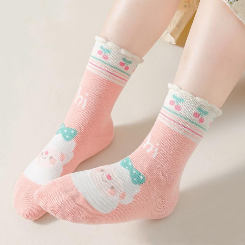 5 Paare/Set Kinder Netzsocken für Kind Baumwolle Dünn Atmungsaktiv Baby Mädchen Socken Kleinkind Cartoon Sommer Druck Socke