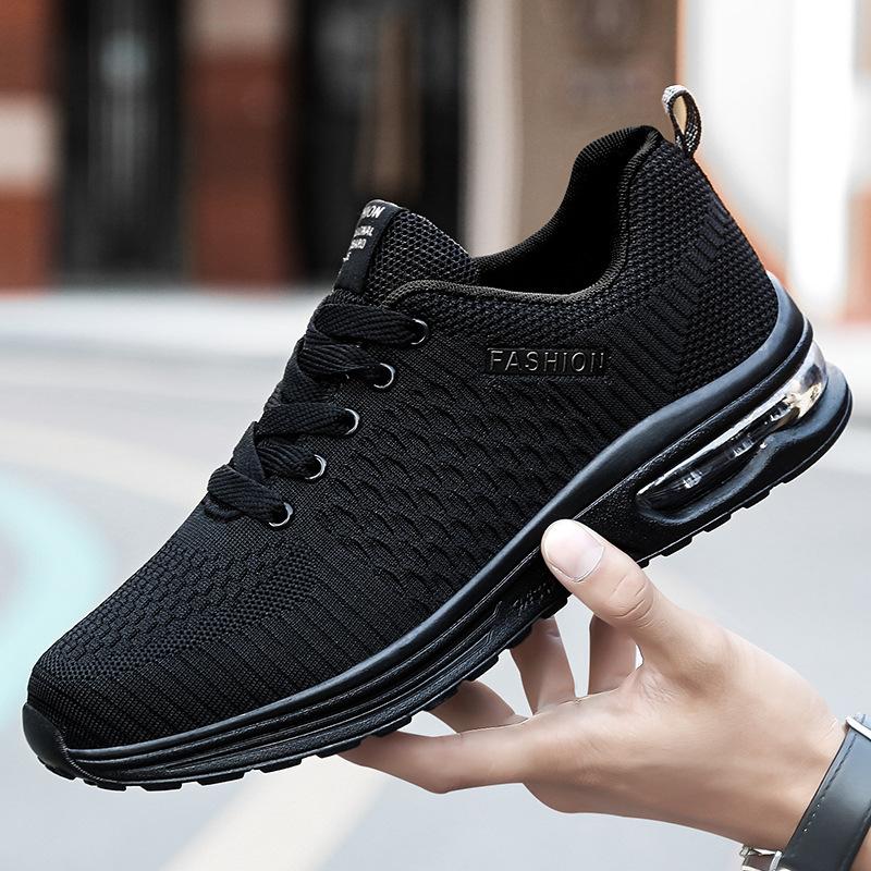 Large Size Summer New Sports Shoes Lightweight Casual Fly-woven Mesh Air Cushion Running Shoes