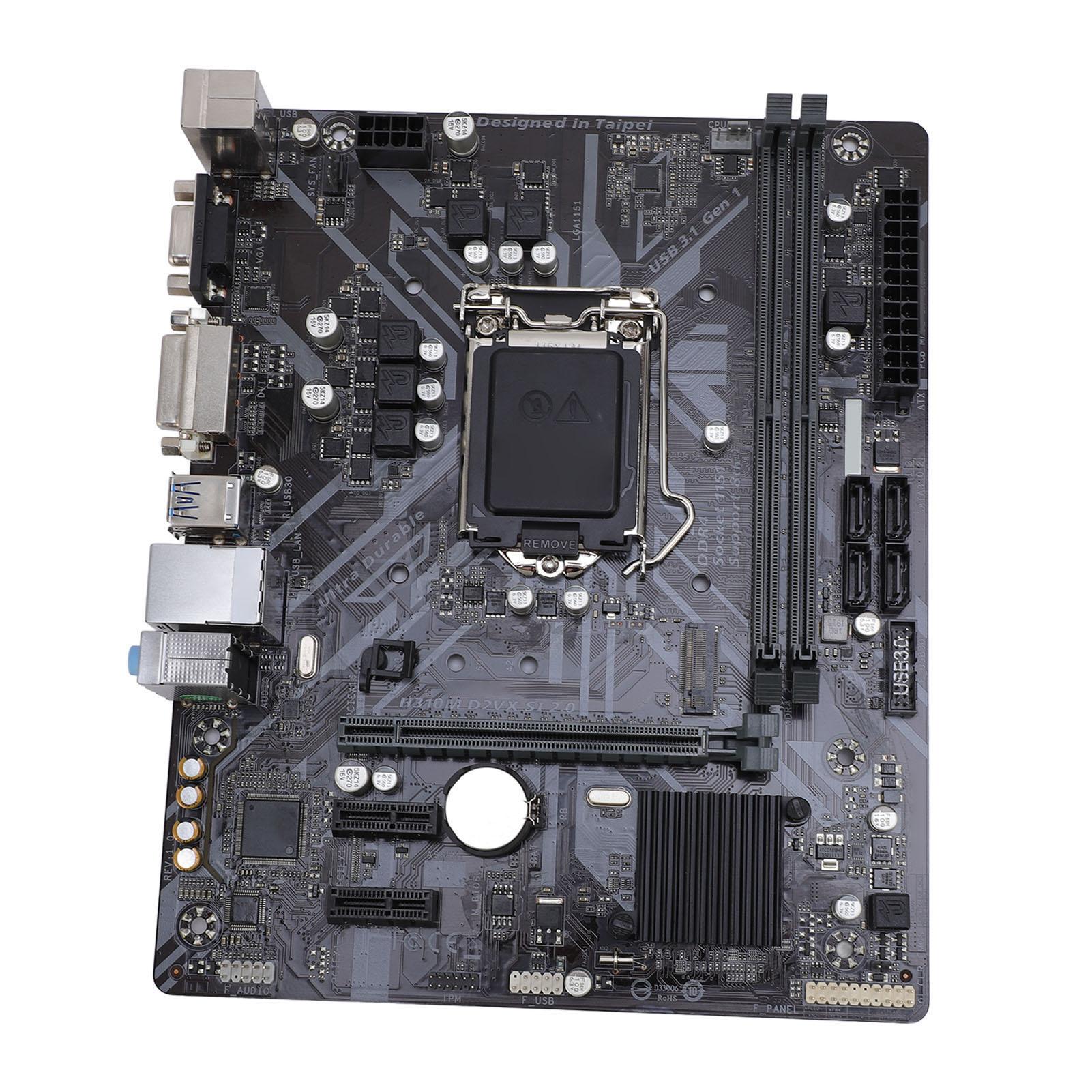 

Материнська плата H310M-D2VX-SI 2.0 M ATX 2-канальна DDR4 M.2 Serial ATA III LGA 1151 Материнська плата для настільного ПК