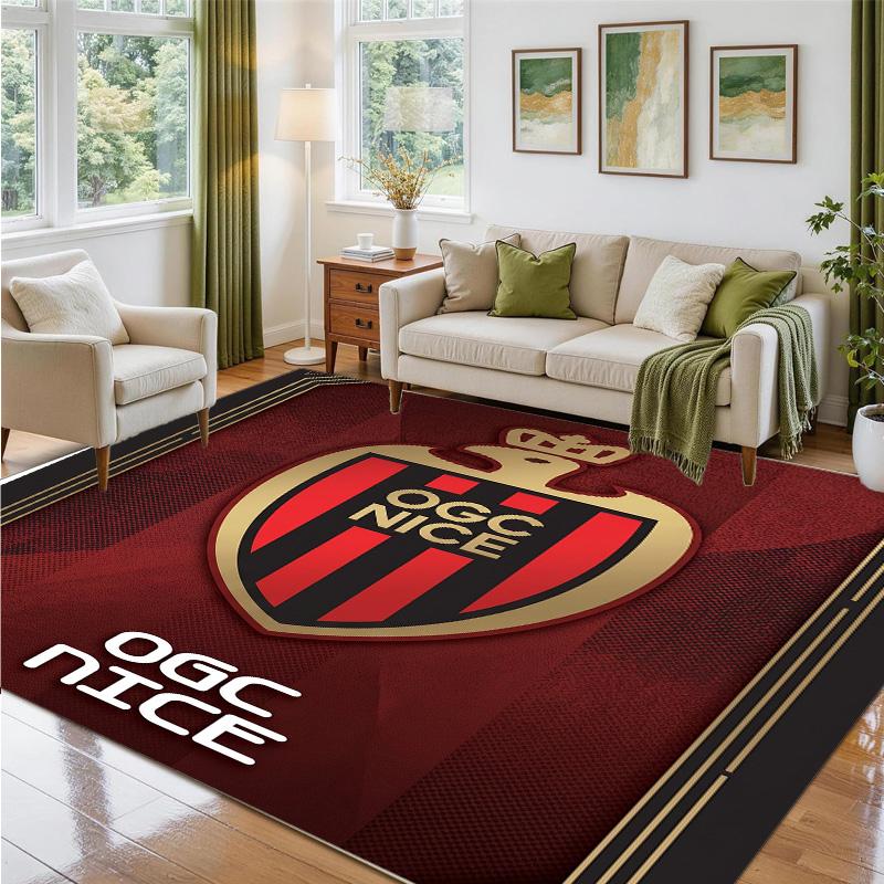 OGC Nice FC Design Crystal Velvet Rug Soft Decorative Mat for Bedroom Entrance