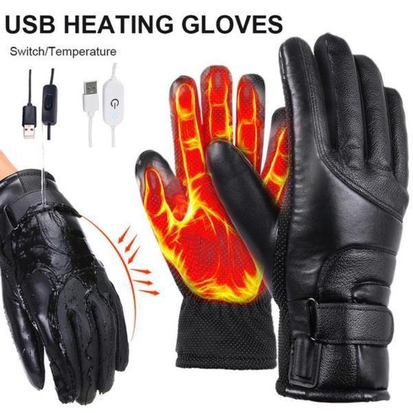 Winter Gloves Electric Heated Gloves Waterproof Windproof USB Powered Heated Gloves (Switch Type/thermostat Type)