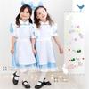 Girls Blue White Alice In Wonderland Maid Style Princess Dress With Headband For Birthday Party