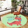 1pc dinosaur crown Round Chair mat Area Rug - Non-Slip, Floor Mat for Office, Bedroom, and Indoor Decor c1125347
