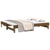823377 vidaXL Sliding Bed Honey Brown 2x(100x200) Cm Solid Pine Wood