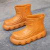 Platform Rain Shoes Women's Waterproof and Non-slip New Spring Fashion Outer Wear Water Shoes Women's Medium Rain Boots