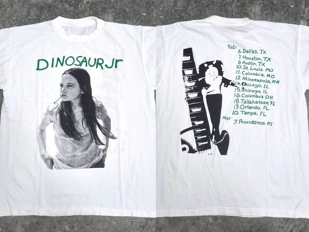 Dinosaur Jr T-shirt Green Mind Tour 1991 2 Side White Unisex Shirt KH15015 XXXXL
