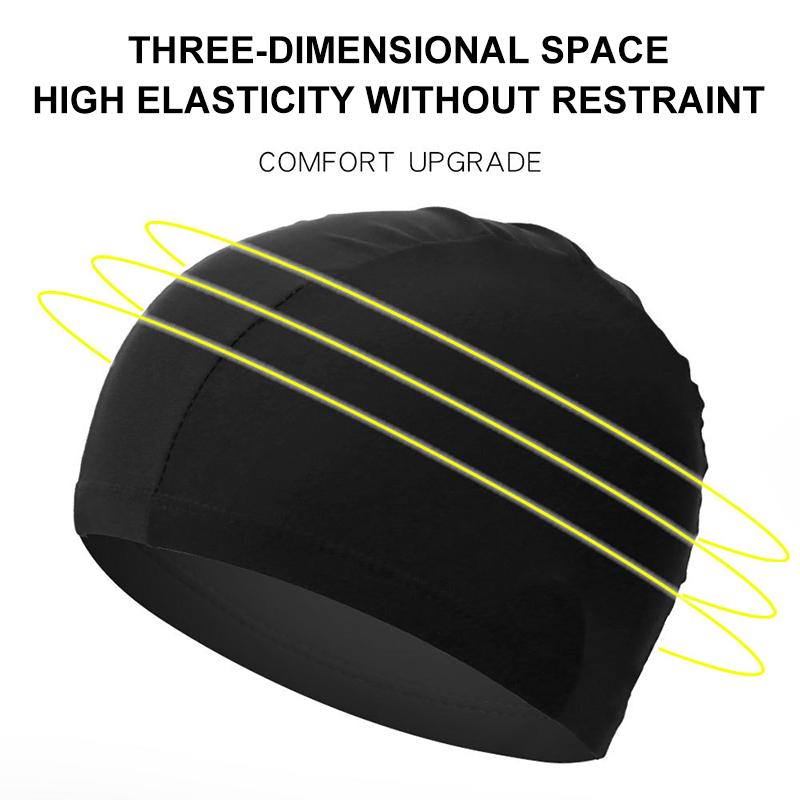 1Pcs Ultra-Thin Free Size Unisex Polyester Cloth Swimming Cap Protecting Ears Long Hair Water Sports Swimming Cap