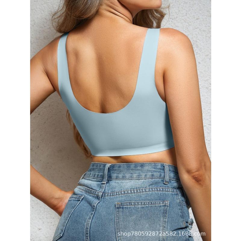 Women Back Cut Out Sexy Yoga Bra With Removable Pads Intimate Lingerie