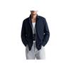 Zara Solid Color Pointed Collar Single-Breasted Long Sleeve Shirt Men Shirts Blue 01063340401-33