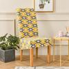 High Back Printed Elastic Large Diagonal Chair Cover Hotel Home Restaurant Chair Cover