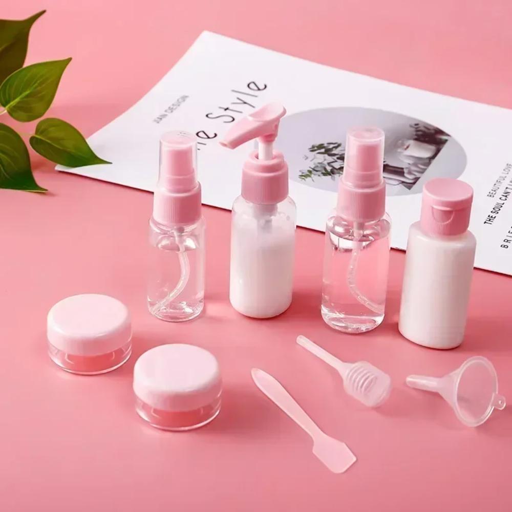 11pcs Portable Travel Refillable Bottles Set Leakproof Empty Cosmetic Container for Shampoo Shower Gel Lotion Body Wash Spray