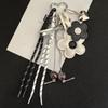 MIU Leather Flower Tassel Keychain with Beads - Korean Style Keychain Charm