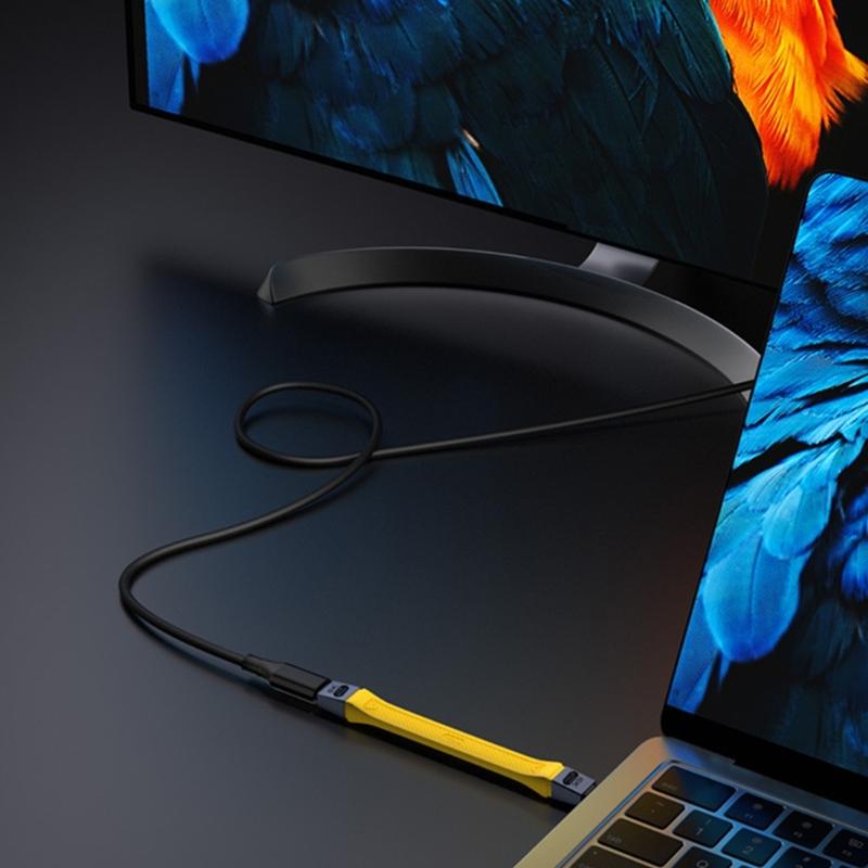 240W 80Gbps USB4 2.0 Short USB C To USB C Cable Fast Charging Type C Data Transfer 8K Data Charging Extension Cable