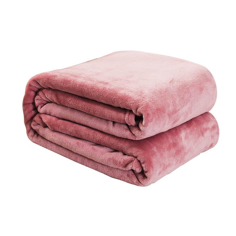 Coral Fleece Flannel Blanket: Soft Sofa Throw for Office Nap or Air Conditioning Use