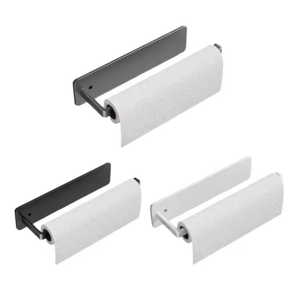Self-Adhesive Paper Towel Holder Sleek Grey/ Black/ White Roll Paper Holder  Toilet Rolls