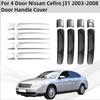 Car Upgrade Chrome Accessories Car Accessory Door Handle Cover Trim Paste Style For 4 Door Nissan CefiroJ31 2003 2004 2005-2008