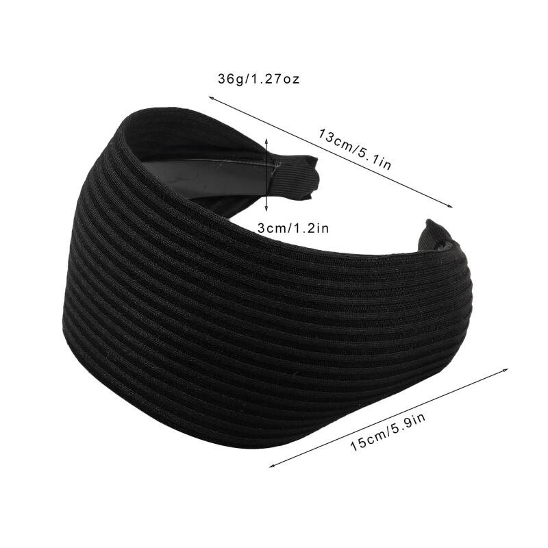 New Fashion Wide Hair Hoop Hairband Solid Stripes Hair Bands for Women Girls Nonslip Twilled Headbands Hair Accessories Headwear