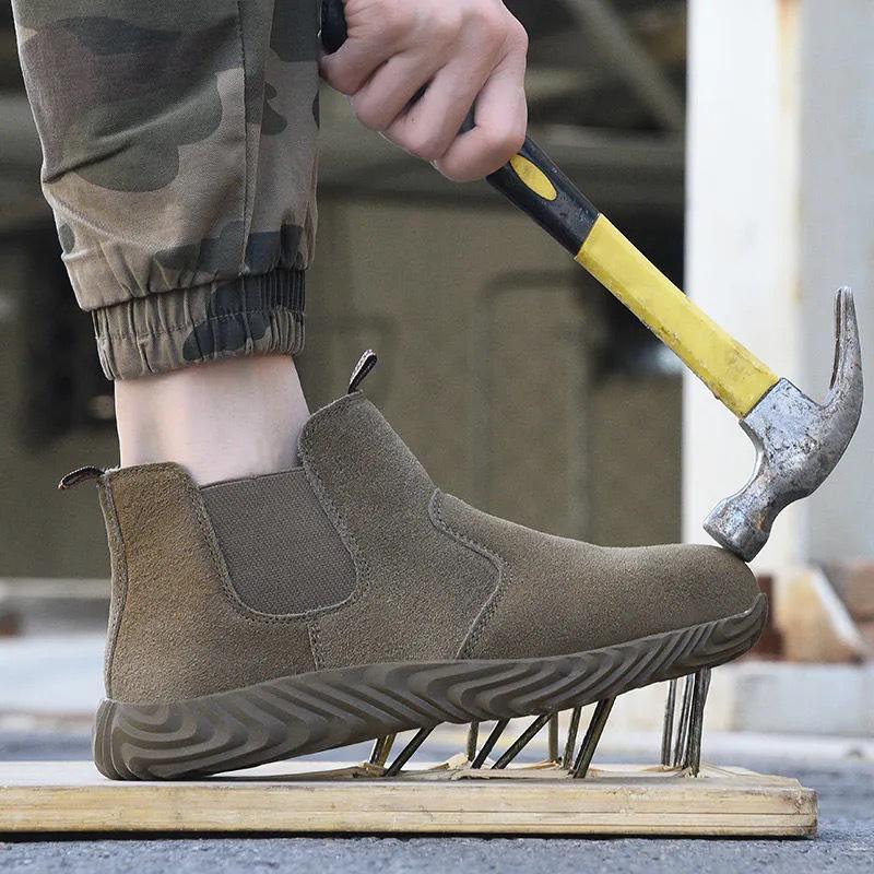 Men's Safety Work Shoes - Anti-Smash, Anti-Puncture, Anti-Scald, Wear-Resistant, Non-Slip, Soft Sole, Breathable Welding Footwear