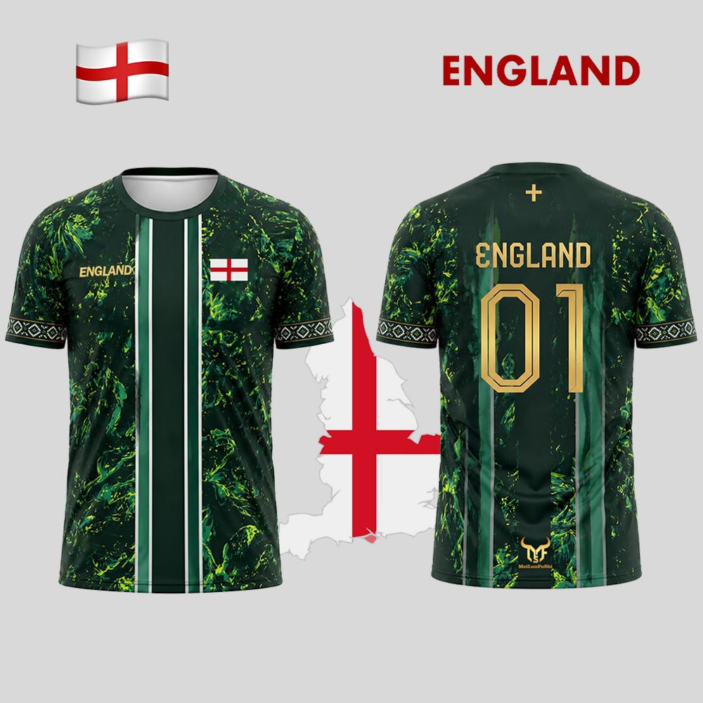 New England Flag Print Football Jersey Summer Casual Breathable Short Sleeve Tops Men s Stadium Sports Training Football T-shirt 2XL