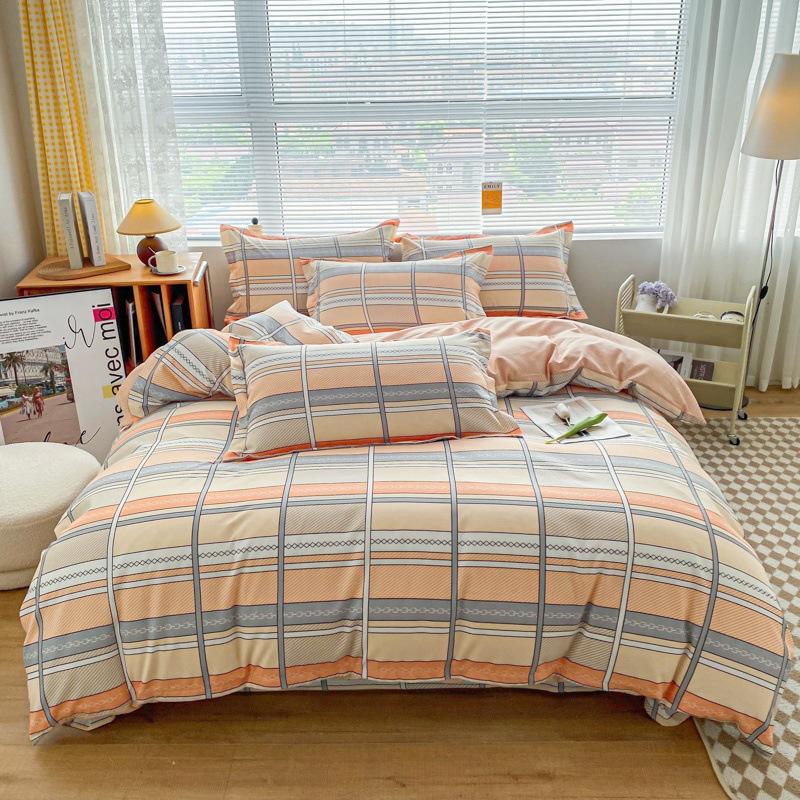 New Thickened and Ground Four-piece Set, Plant Yang Velvet Student Dormitory Three-piece Set, Bedding, Bed Sheet Quilt Cover