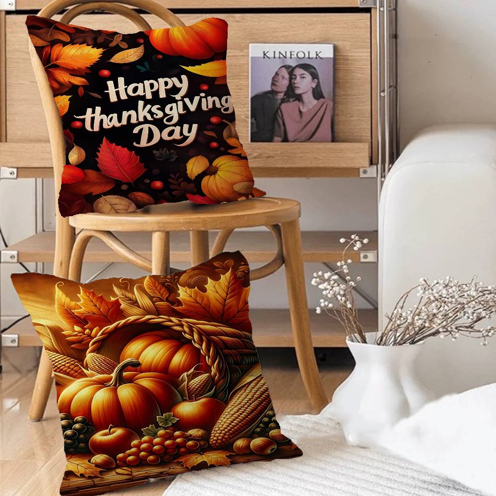 Autumn Harvest Festival Fall Leaf Pillowcases Home Bedding Decorative Pillow Cover Wedding Super Soft Pillow Case