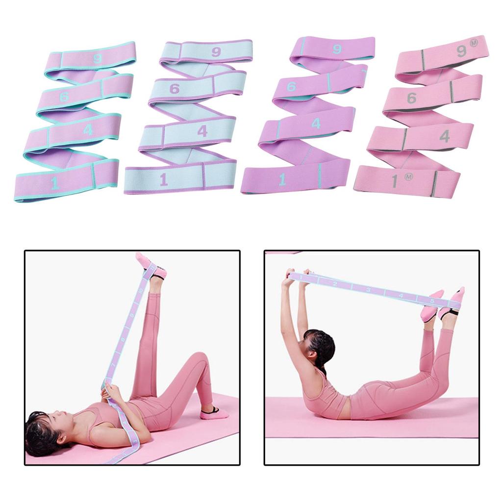 Flexible Yoga Strap Stretch Elastic Exercise Gym Multi Loop Resistance Band for