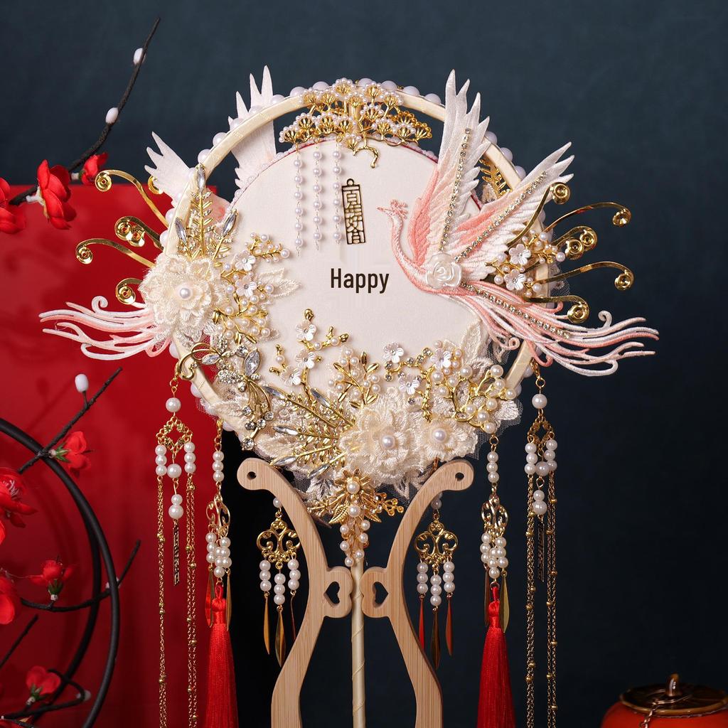 Double-Sided Xiuhua Round Fan DIY Kit - Wedding Gift for Brides, Finished Fan 2026 Edition