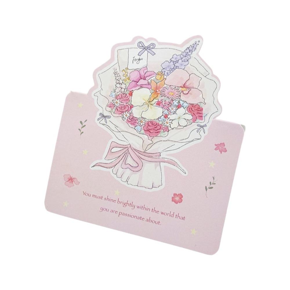 Romantic 3D Greeting Card Rose Pop Up Love Blessing Card with Envelope Valentine's Day Card Wife Girlfriend Gift