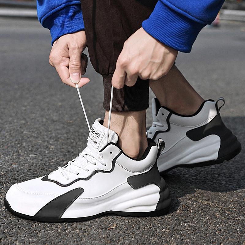 Herren-Sneaker aus echtem Leder, bequeme Wanderschuhe, hochwertige Herren-Vulkanize-Schuhe, Outdoor-Herren-Businessschuhe