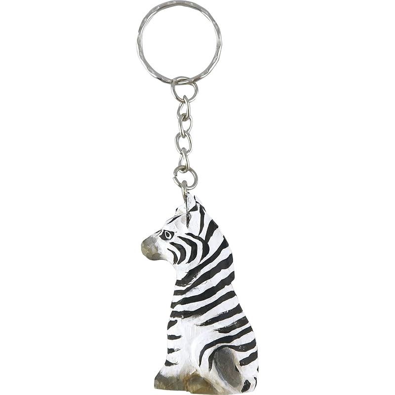 

el commune key ring wood key ring zebra KC-11