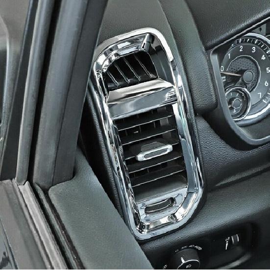 For - Dodge RAM 3500 ABS Chrome Interior Side Air Vent Outlet Frame Trim