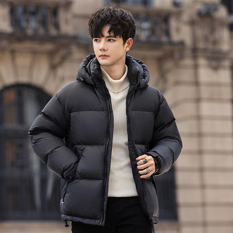 2025 fleece thickened plus size jacket fall and winter men's middle-aged solid color casual hooded warm jacket shirt top