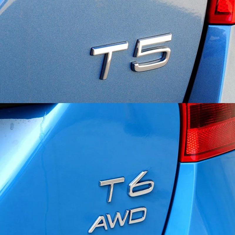 3D Premium T3 T4 T5 T6 T8 V8 AWD for car Engine Hood Fender trunk Tail Rear Decal Emblem Badge Sticker