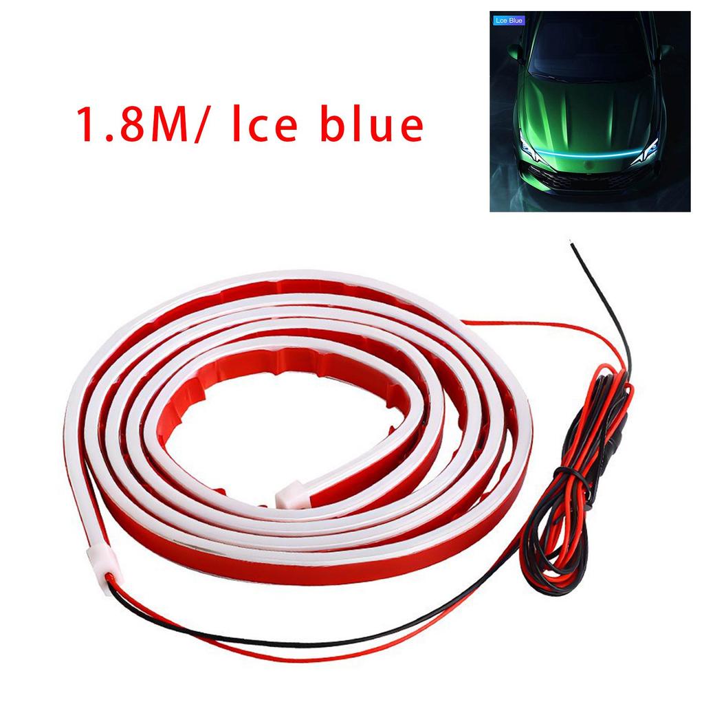 Car Hood LED Daytime Running Light Strip Flexible Dynamic Scan Start Up