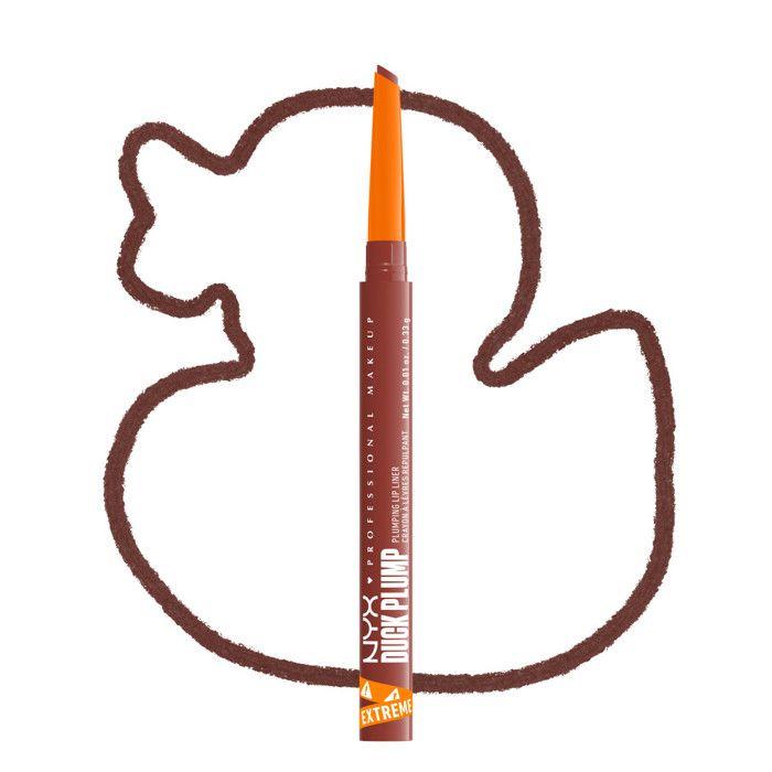 NYX Professional Makeup Duck Plump Plumping Lip Liner, Lip Pencil, Up To 10 Hours of Wear, Matte Finish, Swollen Spice