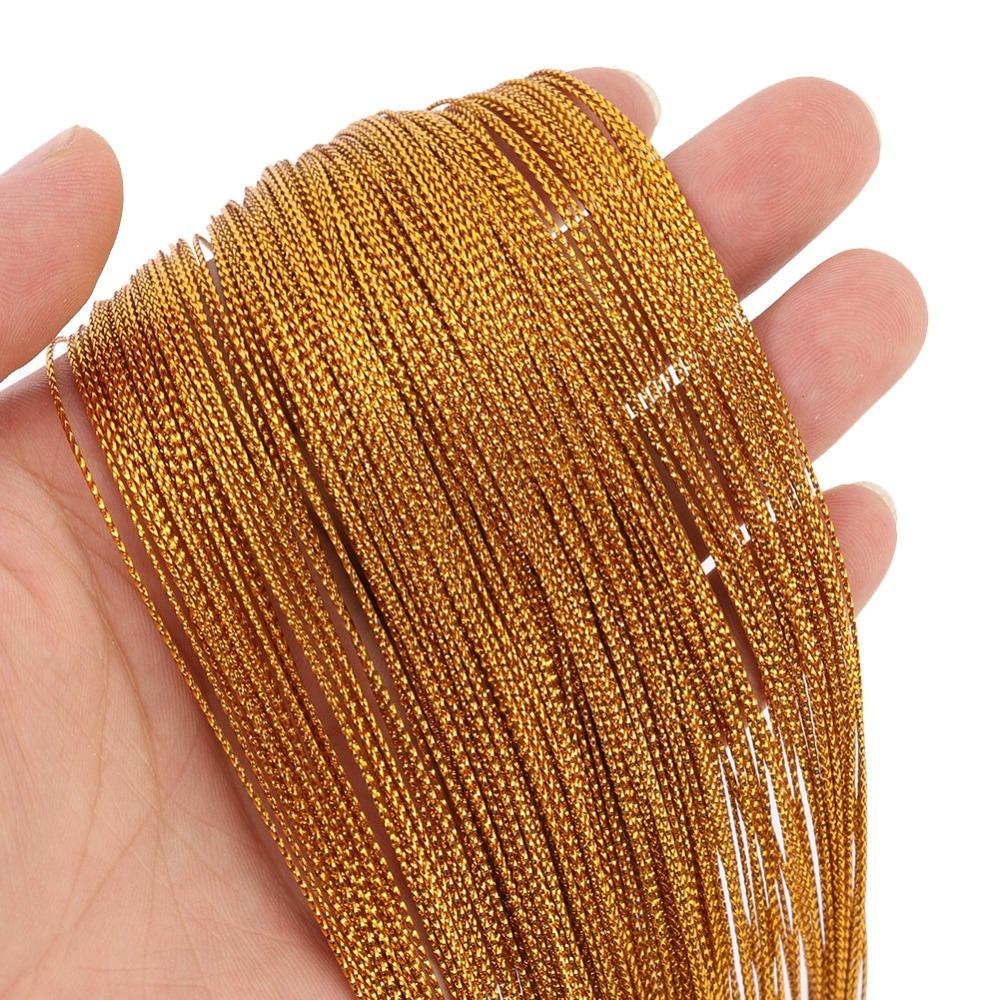 2pcs Non Stretch DIY Craft Cord Metallic Finish Jewelry Making Thread Hang Tags