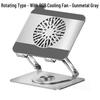 OIMG Carbon Steel Laptop Stand with RGB Cooling Fan