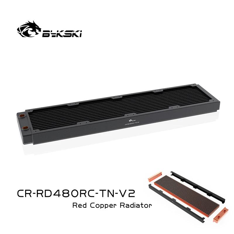 BYKSKI 30mm Thick Copper Single Row of Radiator Computer Water Cooling Liquid Heat Exchanger Use for 12cm Fans 120/240/360/480MM