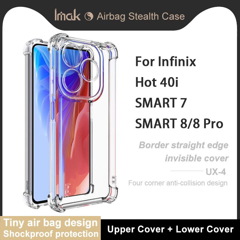 For Infinix Smart 7 8 Pro HOT 40i Phone Case IMAK UX-4 Shock-resistant Soft Case