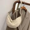 Casual Minimalist Crescent Zipper Shoulder Bag, All-Match Versatile Handbag For Daily Use, Sports Bag