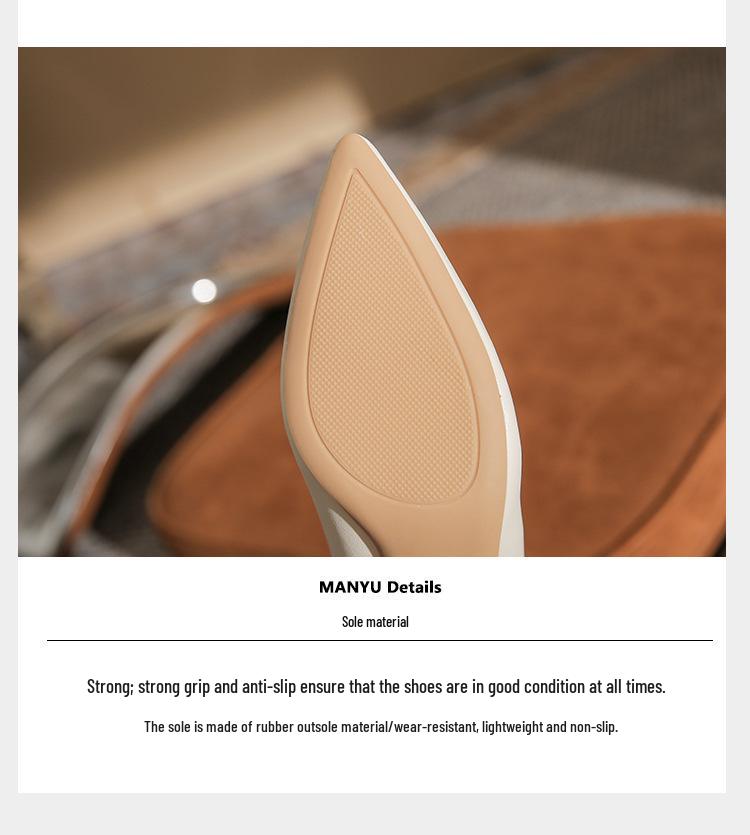 2025 Spring/Autumn Women's White Stiletto High Heels – Elegant and Comfortable