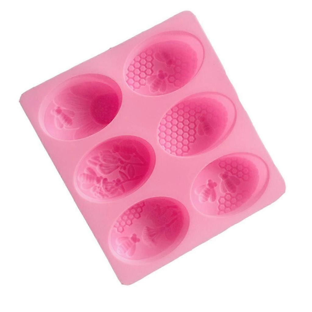 3D Honeycomb Silicone Soap Fondant Mould 6 Holes Cake Muffin Mold Pudding Cupcake Candle Baking Tray Mold