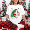 Women's Casual Printed T-Shirt Round Neck Pullover Short Sleeve Top