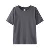 Women's Crew Neck Short Sleeve T-shirt Slim Fit Korean Style Solid Color Basic Tee