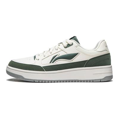 Li Ning Tian Ji Bequeme Vielseitige Dicke Sohle Höhenerhöhend Rutschfest Abriebfest Skateschuhe Herren Sneaker Weiß Grün AGCU095-2