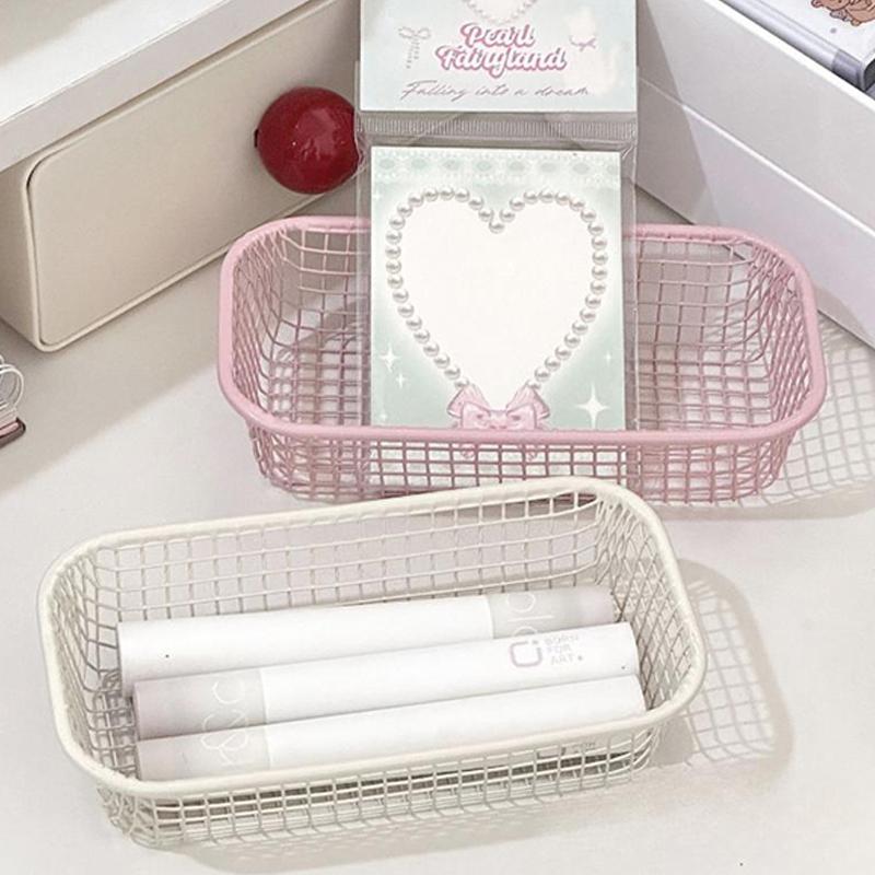 Coș de depozitare pentru birou Ins Metal Coș organizator pentru mărunțișuri Suport pentru carduri foto Papetărie de birou Materiale pentru casă Suport pentru sortat machiaj