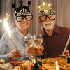 Party Year New Accessories Festive Photos Props Set With Paper Glasses Hat