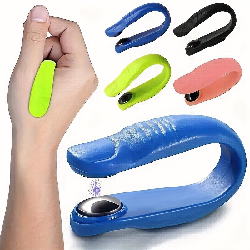 Wearable Thumb Massager Clip, Non-Electric Thumb Acupoint Massage Tool Without Battery for Simple Hand Massage Use 1pc зелёный