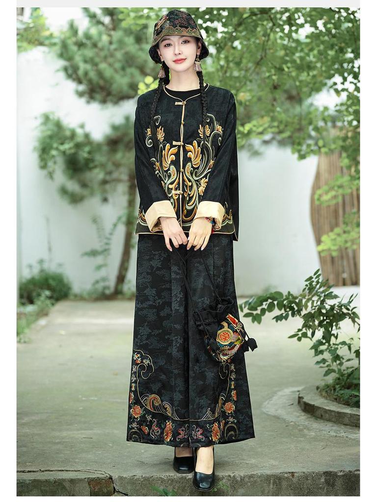 Ethnic Style Embroidered Women's Jacket Cardigan Top