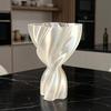 Silk Texture Decorative Vase 3d Printed Flower Bouquet Vase Unique Desktop Ornament  Office